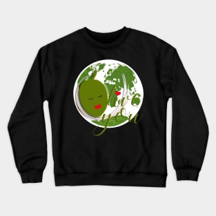 Olive You Celebrate Earthday: Save the Planet Crewneck Sweatshirt